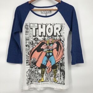 NWT! Marvel Avengers Vintage Style Thor Baseball Sleeve Tee